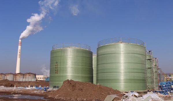 河北玻璃鋼儲存罐施工現(xiàn)場